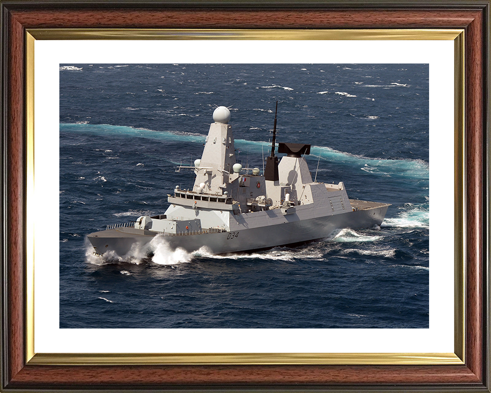 HMS Diamond (D34) Photo Print - At Sea June 2012 - Royal Navy Type 45 Destroyer Posters, Prints, & Visual Artwork Hampshire Prints 10 x 8 Classic Frame Yes