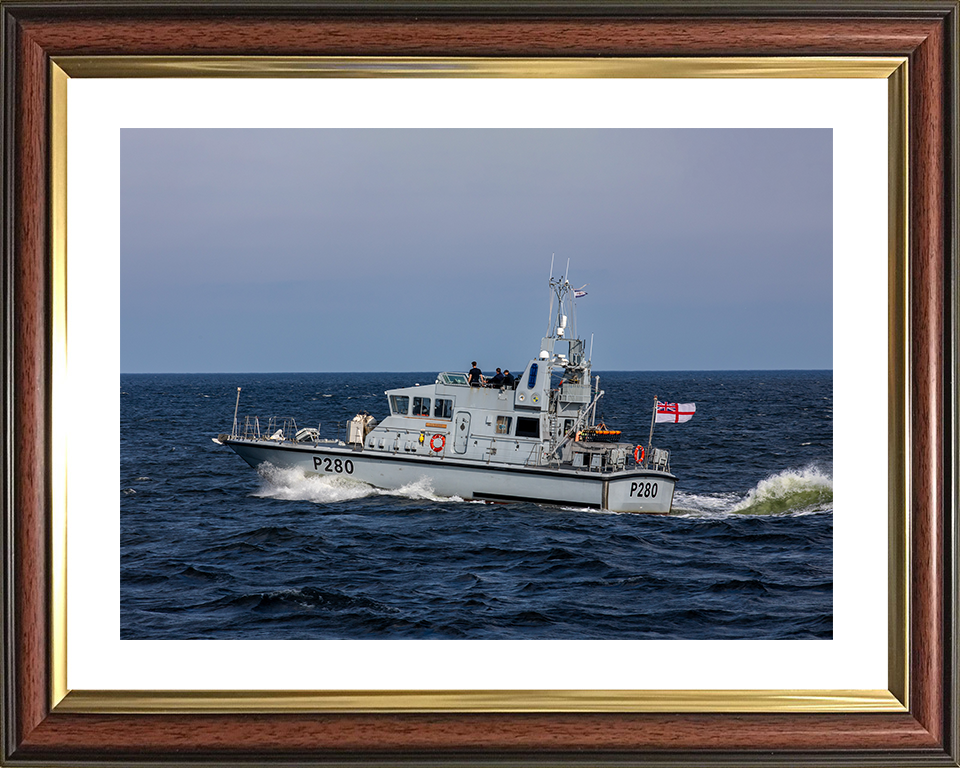 HMS Dasher (P280) Photo Print - At Sea Sept 2025 - Royal Navy Archer Class P2000 Patrol Vessel Hampshire Prints 10 x 8 Classic Frame Yes