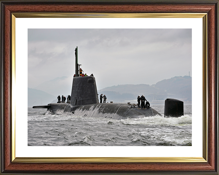 HMS Astute (S119) Photo Print - Faslane Return 2012 - Royal Navy Astute Class Submarine Hampshire Prints 10 x 8 Classic Frame Yes