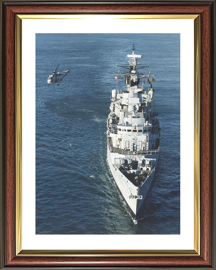 HMS Coventry (F98) Royal Navy Type 22 Frigate With Helicopter Photo Print Wall Art Decor Posters, Prints, & Visual Artwork Hampshire Prints 10 x 8 Classic Frame Yes