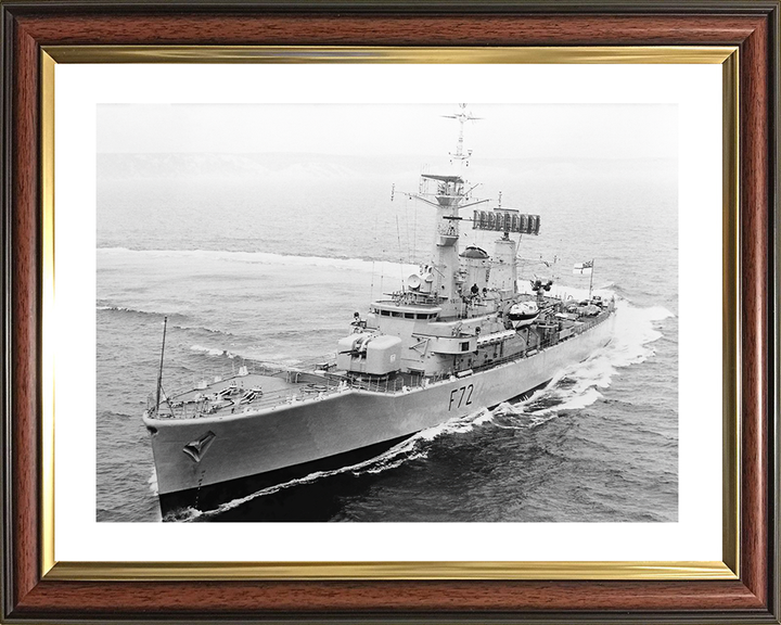 HMS Ariadne (F72) Royal Navy Leander Class Frigate Hard Turn Photo Print Wall Art Decor Posters, Prints, & Visual Artwork Hampshire Prints 10 x 8 Classic Frame Yes