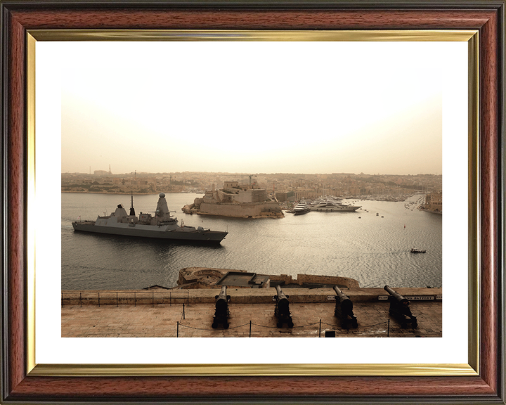 HMS Defender (D36) Photo Print - Enters Valletta 2014 - Royal Navy Type 45 Destroyer Posters, Prints, & Visual Artwork Hampshire Prints 10 x 8 Classic Frame Yes