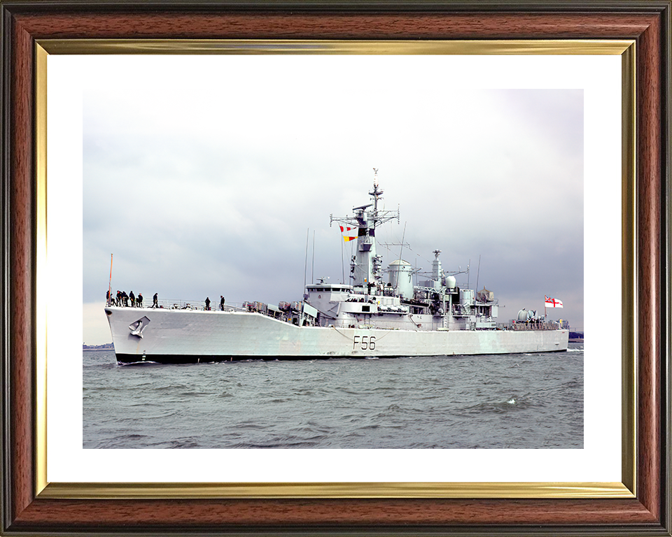 HMS Argonaut (F56) Royal Navy Leander Class Frigate Port Side View Photo Print Wall Art Decor Posters, Prints, & Visual Artwork Hampshire Prints 10 x 8 Classic Frame Yes