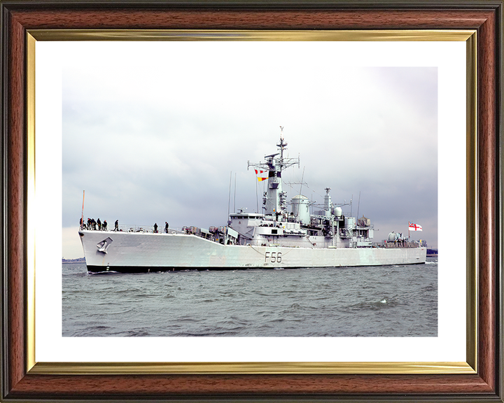 HMS Argonaut (F56) Royal Navy Leander Class Frigate Port Side View Photo Print Wall Art Decor Posters, Prints, & Visual Artwork Hampshire Prints 10 x 8 Classic Frame Yes