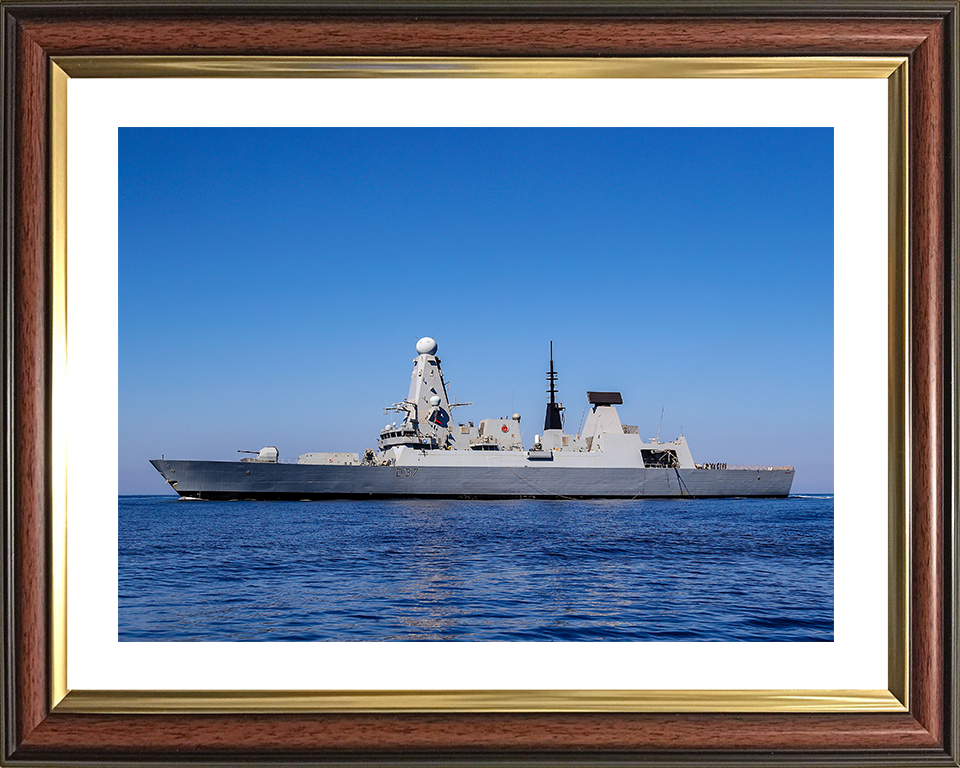 HMS Duncan (D37) Royal Navy Type 45 Destroyer Port Beam View Photo Print Wall Art Decor Posters, Prints, & Visual Artwork Hampshire Prints 10 x 8 Classic Frame Yes