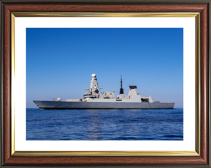 HMS Duncan (D37) Royal Navy Type 45 Destroyer Port Beam View Photo Print Wall Art Decor Posters, Prints, & Visual Artwork Hampshire Prints 10 x 8 Classic Frame Yes