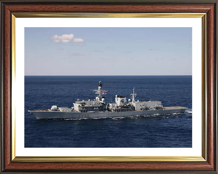 HMS Richmond (F239) Photo Print - Port Beam View - Royal Navy Type 23 Frigate Hampshire Prints 10 x 8 Classic Frame Yes