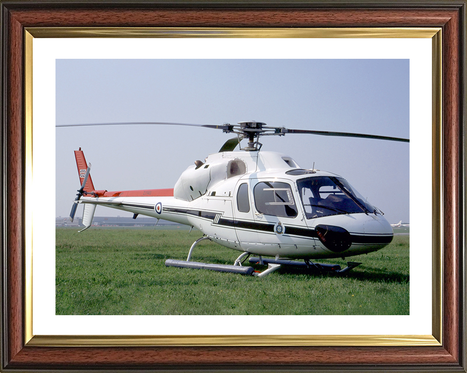 RAF Twin Squirrel HCC1 Helicopter on the Ground Photo Print - Royal Air Force Aircraft Posters, Prints, & Visual Artwork Hampshire Prints 10 x 8 Classic Frame Yes