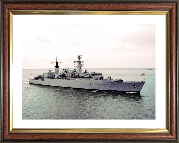 HMS Broadsword (F88) Royal Navy Type 22 Frigate Entering Portsmouth Photo Print Wall Art Decor Posters, Prints, & Visual Artwork Hampshire Prints 10 x 8 Classic Frame Yes