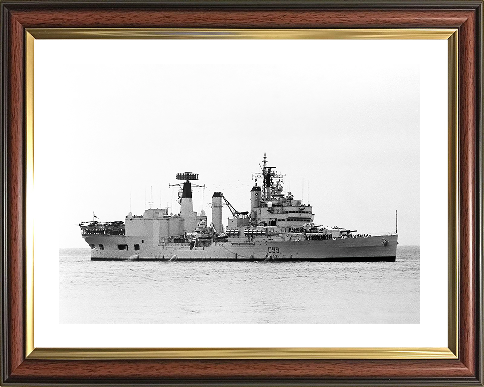 HMS Blake (C99) Royal Navy Tiger Class Light Cruiser Entering Harbour Photo Print Wall Art Decor Posters, Prints, & Visual Artwork Hampshire Prints 10 x 8 Classic Frame Yes