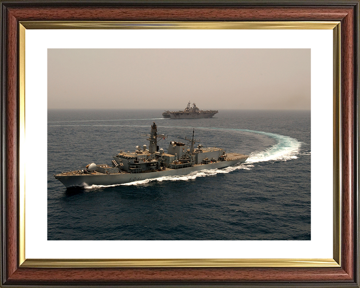 HMS Argyll (F231) Photo Print - Arabian Gulf 2005 - Royal Navy Type 23 Frigate Posters, Prints, & Visual Artwork Hampshire Prints 10 x 8 Classic Frame Yes
