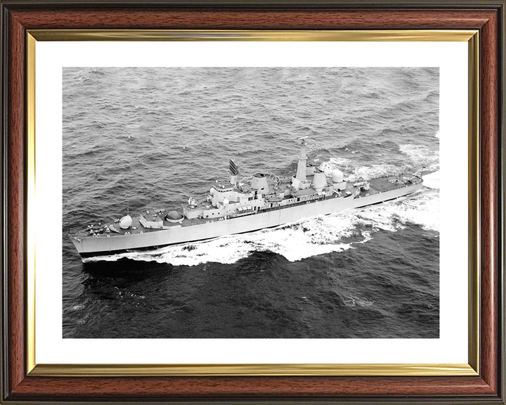HMS Bristol (D23) Royal Navy Type 82 Destroyer From the Air Photo Print Wall Art Decor Posters, Prints, & Visual Artwork Hampshire Prints 10 x 8 Classic Frame Yes