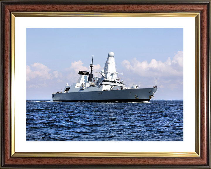 HMS Diamond (D34) Royal Navy Type 45 Destroyer Low Starboard View Photo Print Wall Art Decor Posters, Prints, & Visual Artwork Hampshire Prints 10 x 8 Classic Frame Yes