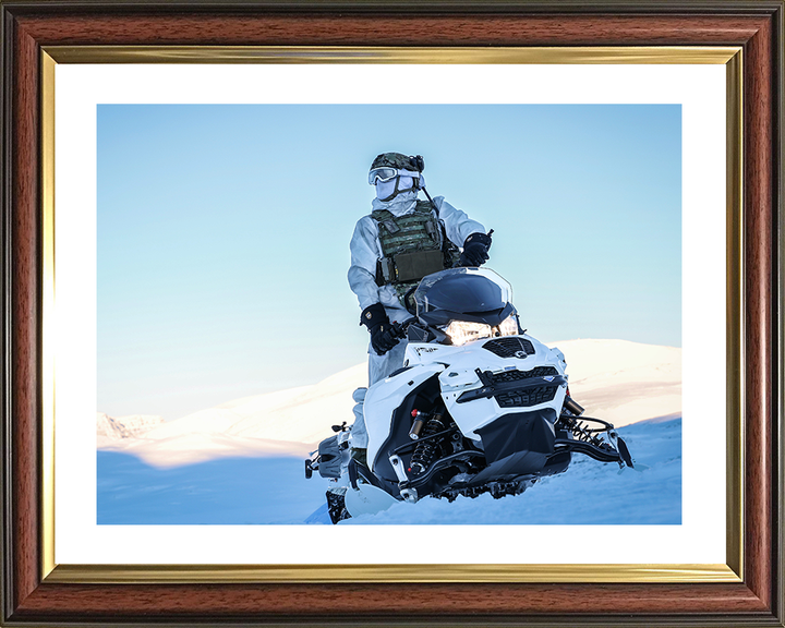 Royal Marine operating an Oversnow Reconnaissance Vehicle Photo Print 30 Commando Wall Art Military Decor UK Posters, Prints, & Visual Artwork Hampshire Prints 10 x 8 Classic Frame Yes