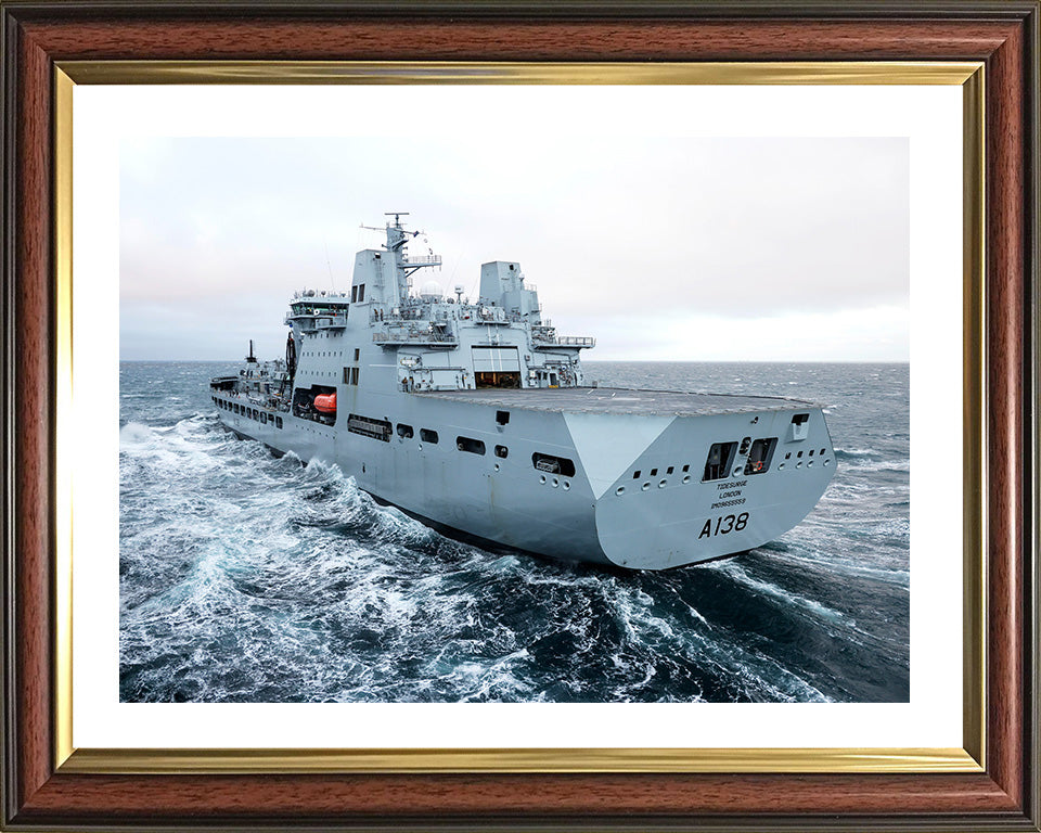 RFA Tidesurge (A138) Photo Print - Port Quarter View - Royal Fleet Auxiliary Tide class Tanker Hampshire Prints 10 x 8 Classic Frame Yes