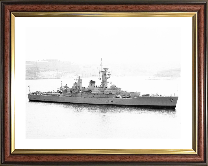 HMS Ajax (F114) Royal Navy Leander Class Frigate Photo Print Warship Wall Art Posters, Prints, & Visual Artwork Hampshire Prints 10 x 8 Classic Frame Yes