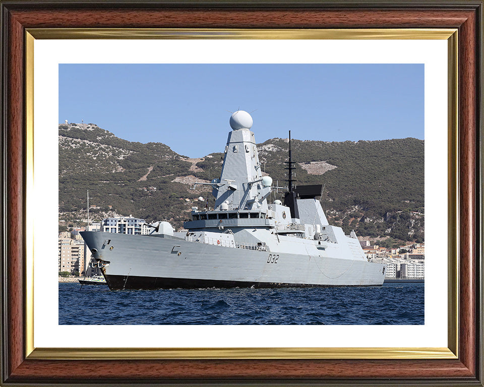 HMS Daring (D32) Photo Print - Gibraltar 2016 - Royal Navy Type 45 Destroyer Posters, Prints, & Visual Artwork Hampshire Prints 10 x 8 Classic Frame Yes