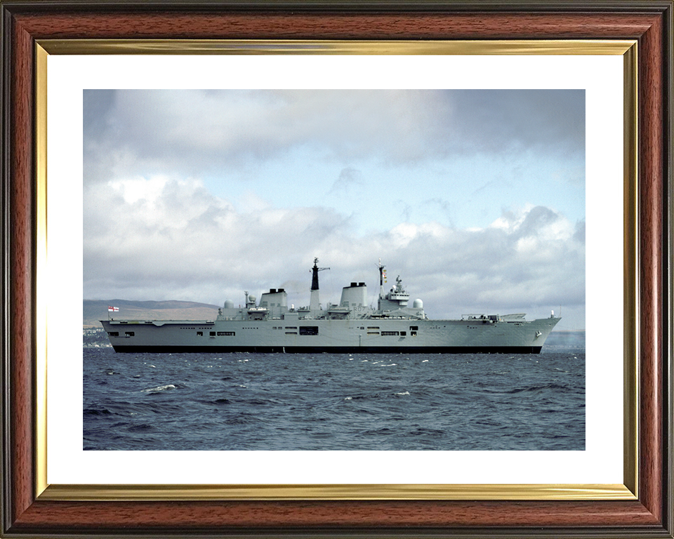 HMS Ark Royal (R07) Royal Navy Invincible Class Aircraft Carrier Starboard Beam View Photo Print Wall Art Decor Posters, Prints, & Visual Artwork Hampshire Prints 10 x 8 Classic Frame Yes
