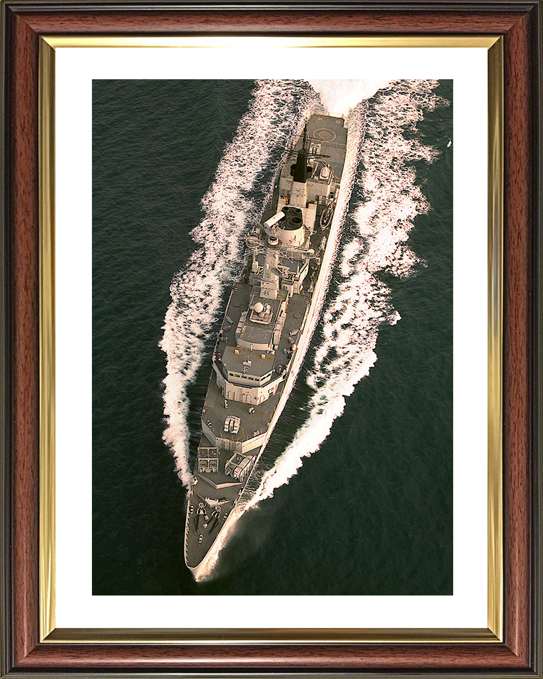 HMS Broadsword (F88) Photo Print - From Above - Royal Navy Type 22 Frigate