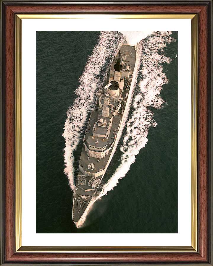 HMS Broadsword (F88) Photo Print - From Above - Royal Navy Type 22 Frigate