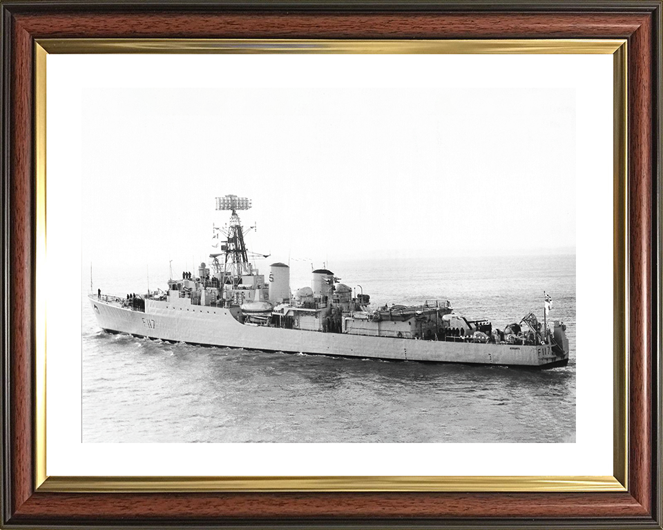 HMS Ashanti (F117) Royal Navy Tribal Class Frigate Port Side View Photo Print Wall Art Decor Posters, Prints, & Visual Artwork Hampshire Prints 10 x 8 Classic Frame Yes