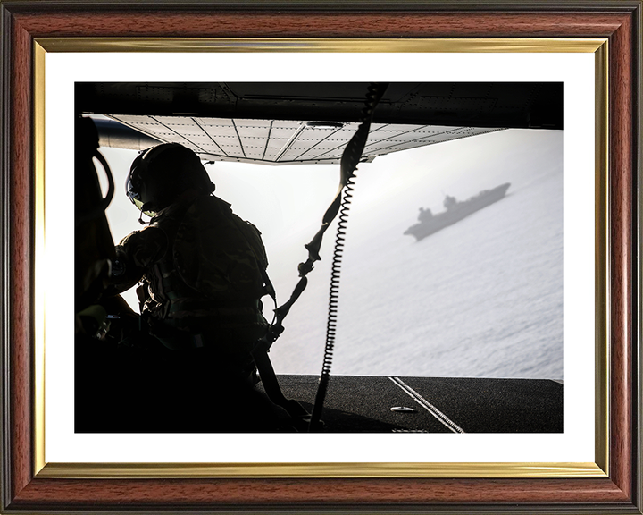 Merlin Mk4 Helicopter Aircrew Photo Print - Royal Navy Aircraft Hampshire Prints 10 x 8 Classic Frame Yes