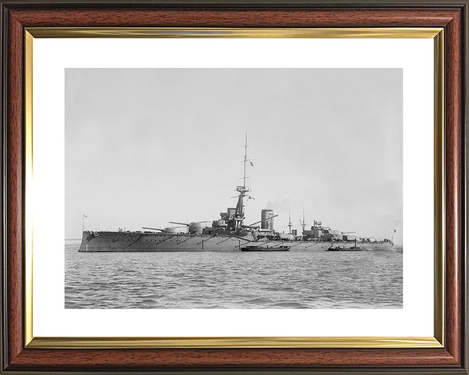 HMS Monarch (1911) Royal Navy pre dreadnought Battleship Photo Print or Framed Print - Hampshire Prints