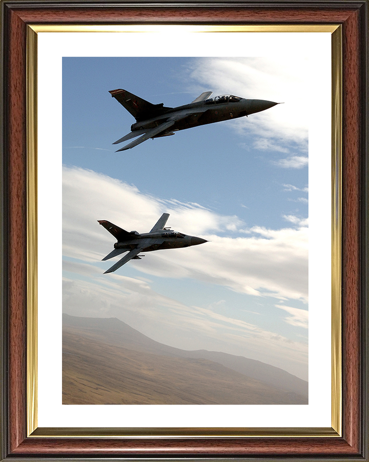 RAF Tornado F3s Over the Falkland Islands Photo Print - Royal Air Force Aircraft Posters, Prints, & Visual Artwork Hampshire Prints 10 x 8 Classic Frame Yes