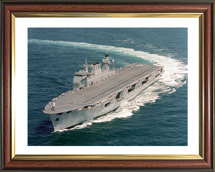 HMS Ocean (L12) Photo Print - Off Portland 1998 - Royal Navy Landing Platform Helicopter