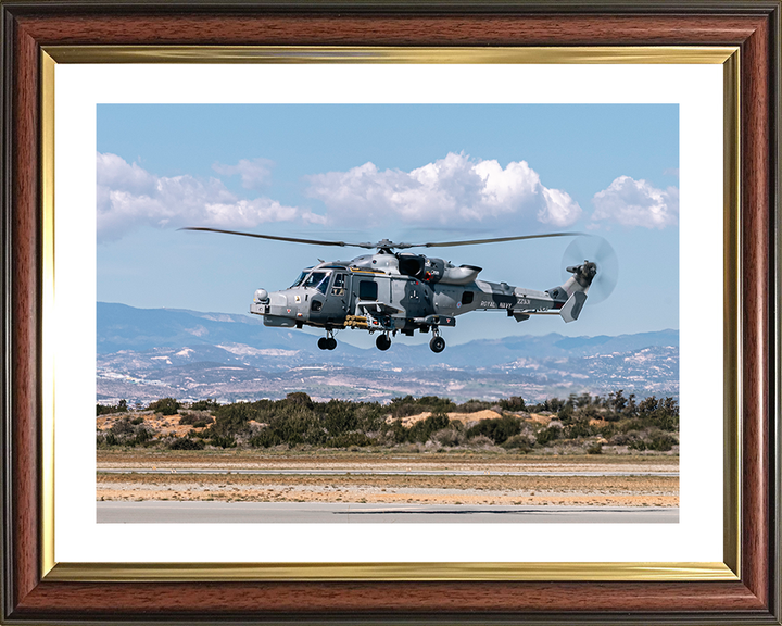 Royal Navy Wildcat helicopter at RAF Akrotiri Photo Print Wall Art Naval Aircraft Decor Posters, Prints, & Visual Artwork Hampshire Prints 10 x 8 Classic Frame Yes