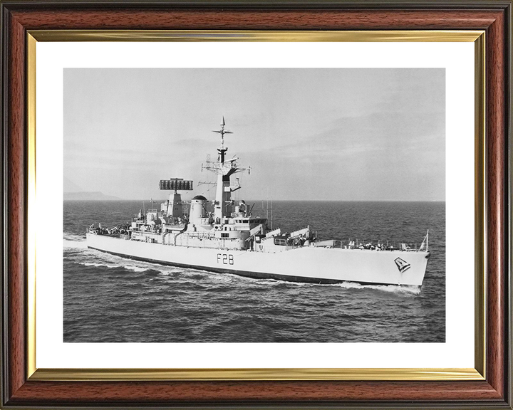 HMS Cleopatra (F28) Royal Navy Leander Class Frigate Low Starboard View Photo Print Wall Art Decor Posters, Prints, & Visual Artwork Hampshire Prints 10 x 8 Classic Frame Yes