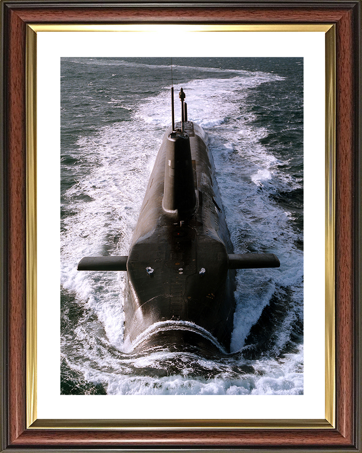 HMS Vanguard (S28) Photo Print - At Sea 1992 - Royal Navy Vanguard Class Submarine Hampshire Prints 10 x 8 Classic Frame Yes