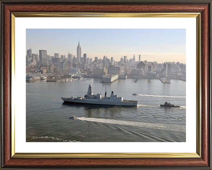 HMS Daring (D32) Royal Navy Type 45 Destroyer New York 2010 Photo Print Wall Art Decor Posters, Prints, & Visual Artwork Hampshire Prints 10 x 8 Classic Frame Yes