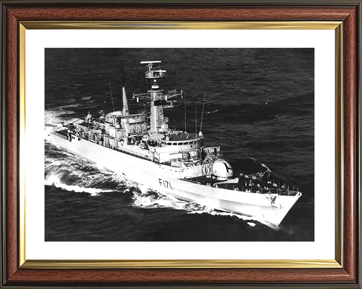 HMS Active (F171) Royal Navy Type 21 Frigate Photo Print Starboard Bow View Warship Wall Art Posters, Prints, & Visual Artwork Hampshire Prints 10 x 8 Classic Frame Yes