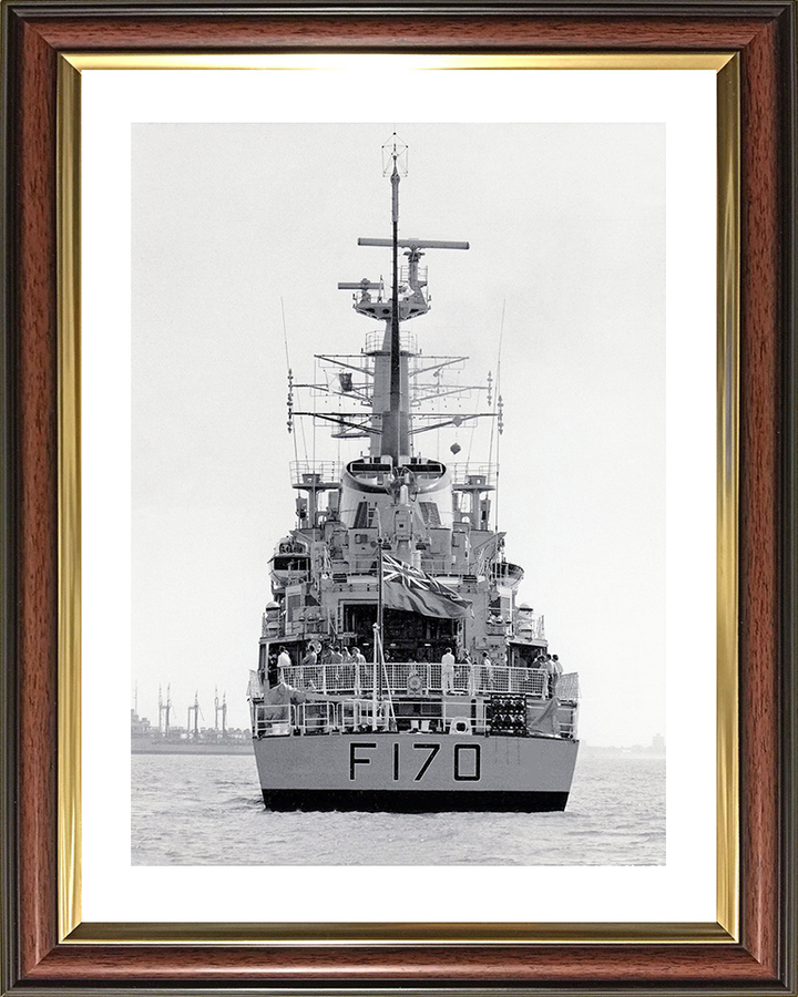 HMS Antelope (F170) Royal Navy Type 21 Frigate Stern View Photo Print Wall Art Decor Posters, Prints, & Visual Artwork Hampshire Prints 10 x 8 Classic Frame Yes