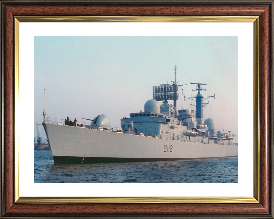 HMS Coventry (D118) Royal Navy Type 42 Destroyer Port Side View Photo Print Wall Art Decor Posters, Prints, & Visual Artwork Hampshire Prints 10 x 8 Classic Frame Yes