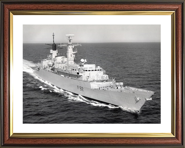 HMS Boxer (F92) Royal Navy Type 22 Frigate At Speed Photo Print Wall Art Decor Posters, Prints, & Visual Artwork Hampshire Prints 10 x 8 Classic Frame Yes