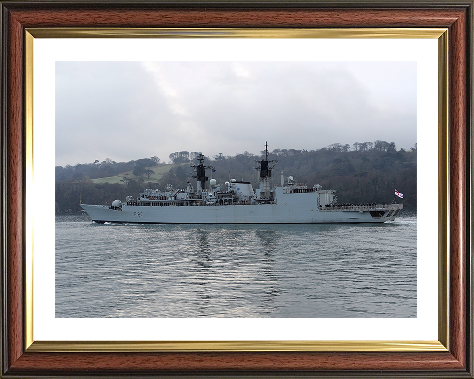 HMS Chatham (F87) Photo Print - Deploys 2010 - Royal Navy Type 22 Frigate Posters, Prints, & Visual Artwork Hampshire Prints 10 x 8 Classic Frame Yes