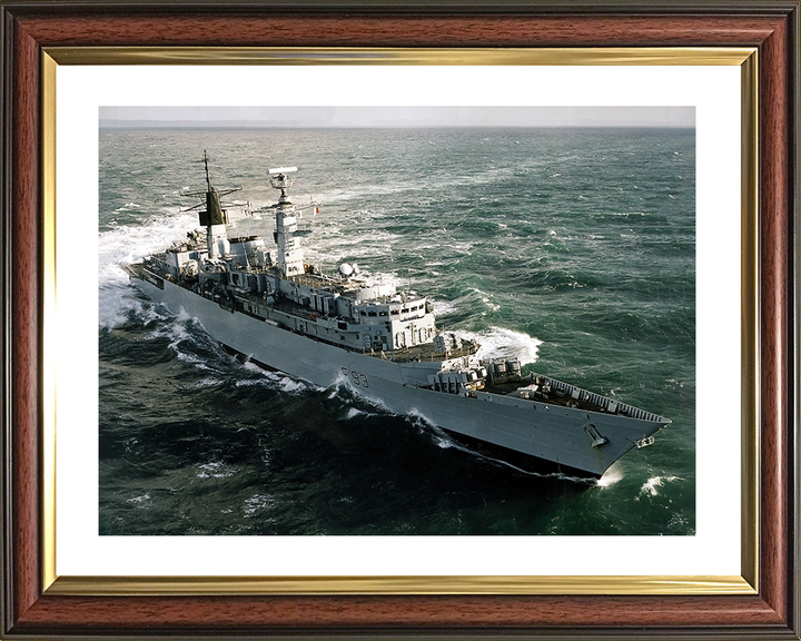 HMS Beaver (F93) Royal Navy Type 22 Frigate Hard Turn Photo Print Wall Art Decor Posters, Prints, & Visual Artwork Hampshire Prints 10 x 8 Classic Frame Yes