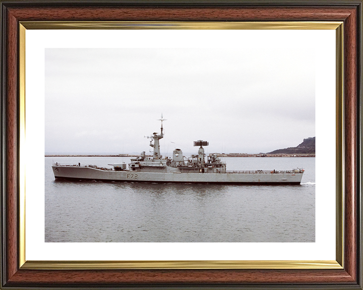 HMS Ariadne (F72) Royal Navy Leander Class Frigate Port Beam View Photo Print Wall Art Decor Posters, Prints, & Visual Artwork Hampshire Prints 10 x 8 Classic Frame Yes