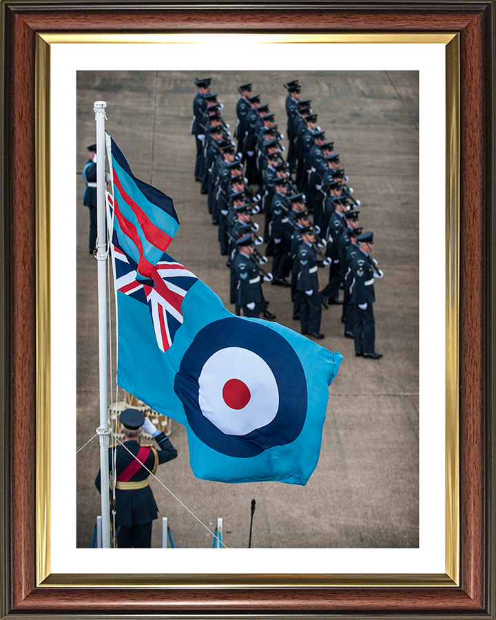 RAF Regiment Marching on Parade Photo Print - Royal Air Force Hampshire Prints 10 x 8 Classic Frame Yes