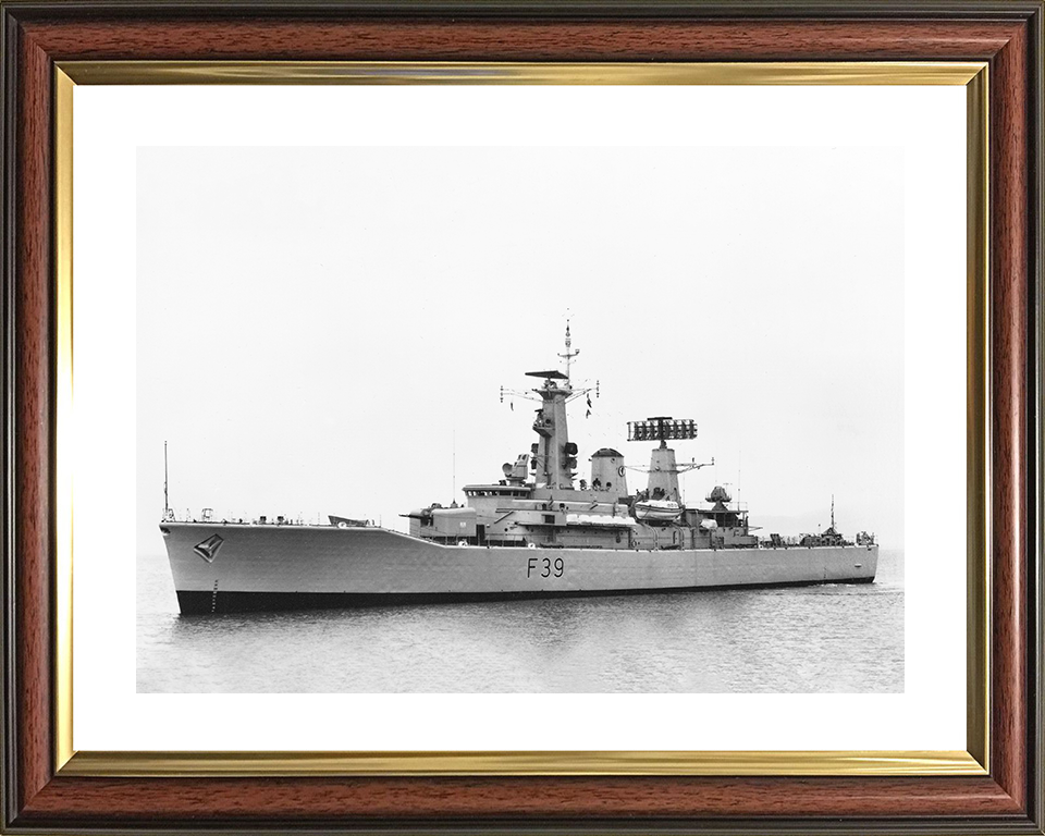 HMS Naiad (F39) Photo Print - at sea - Royal Navy Leander Class Frigate Posters, Prints, & Visual Artwork Hampshire Prints 10 x 8 Classic Frame Yes