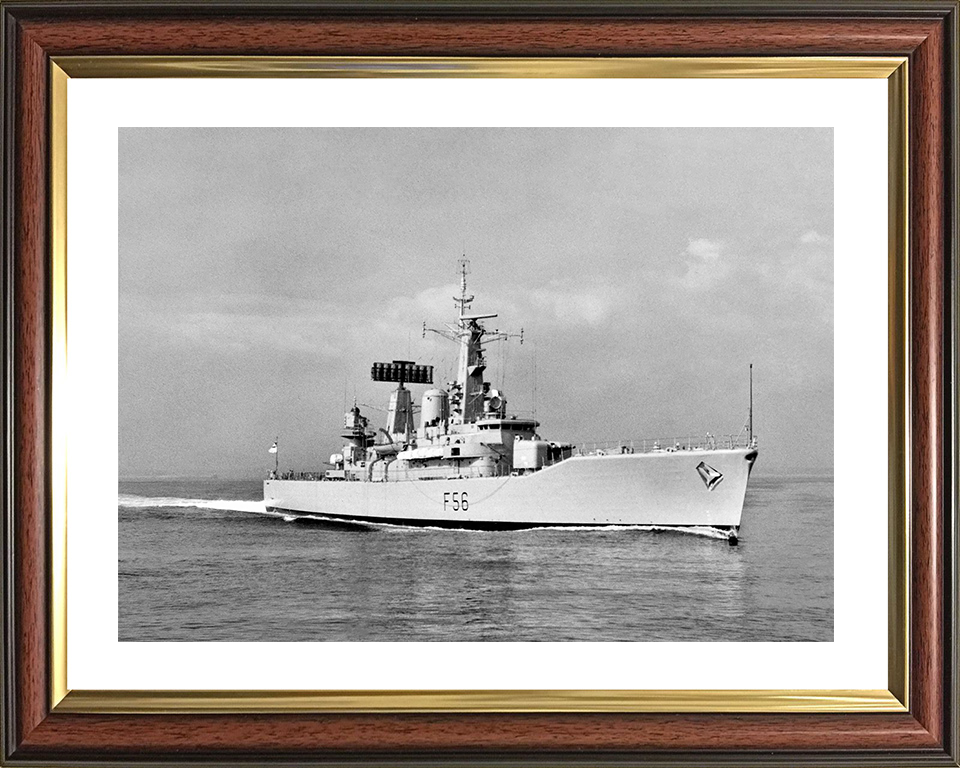 HMS Argonaut (F56) Royal Navy Leander Class Frigate Starboard Bow View Photo Print Wall Art Decor Posters, Prints, & Visual Artwork Hampshire Prints 10 x 8 Classic Frame Yes