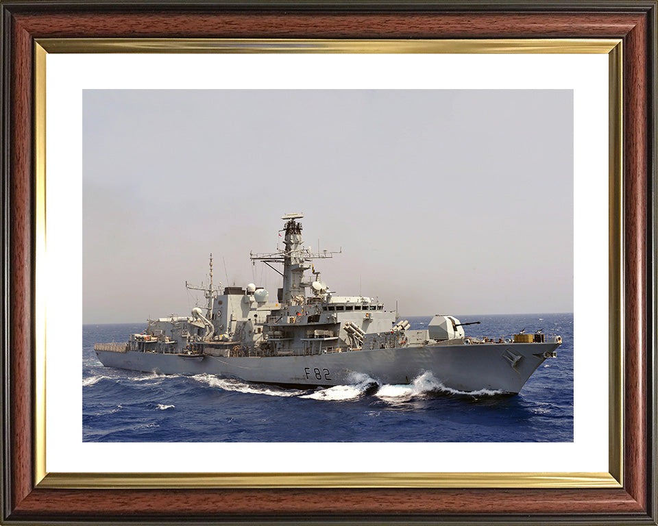 HMS Somerset (F82) Photo Print - Starboard View - Royal Navy Type 23 Frigate Hampshire Prints 10 x 8 Classic Frame Yes