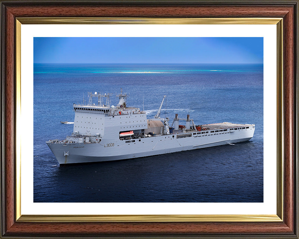 RFA Mounts Bay (L3008) Photo Print - Port View - Royal Fleet Auxiliary Bay Class Ship Hampshire Prints 10 x 8 Classic Frame Yes