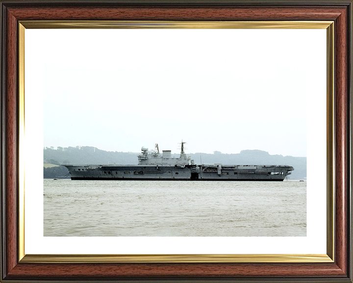 HMS Eagle (R05) Royal Navy Audacious Class Aircraft Carrier Port Beam Photo Print Wall Art Decor Posters, Prints, & Visual Artwork Hampshire Prints 10 x 8 Classic Frame Yes