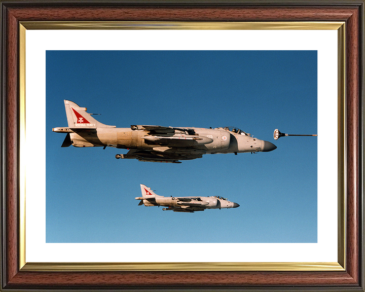 Harrier FA2 Jet Air to Air Refuelling Photo Print - Royal Navy Aircraft Posters, Prints, & Visual Artwork Hampshire Prints 10 x 8 Classic Frame Yes
