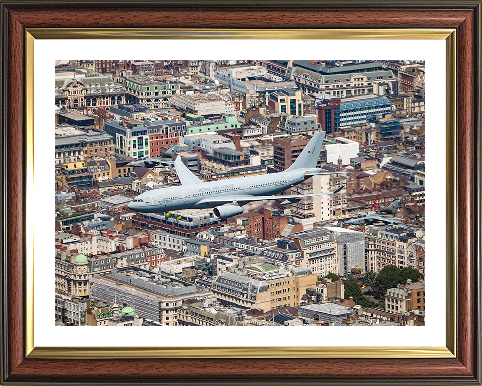 RAF Voyager and Tornado GR4’s over London Photo Print - Royal Air Force Aircraft Hampshire Prints 10 x 8 Classic Frame Yes