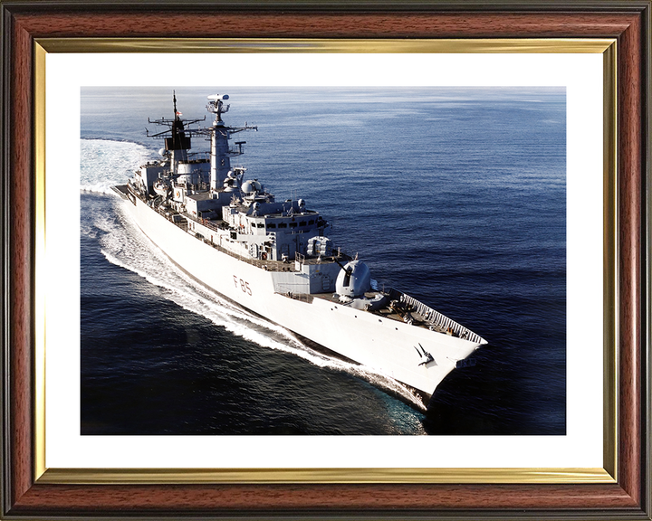 HMS Cumberland (F85) Royal Navy Type 22 Frigate High Starboard Bow View Photo Print Wall Art Decor Posters, Prints, & Visual Artwork Hampshire Prints 10 x 8 Classic Frame Yes