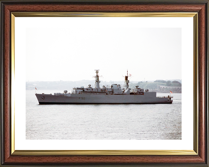 HMS Brilliant (F90) Royal Navy Type 22 Frigate Port Beam View Photo Print Wall Art Decor Posters, Prints, & Visual Artwork Hampshire Prints